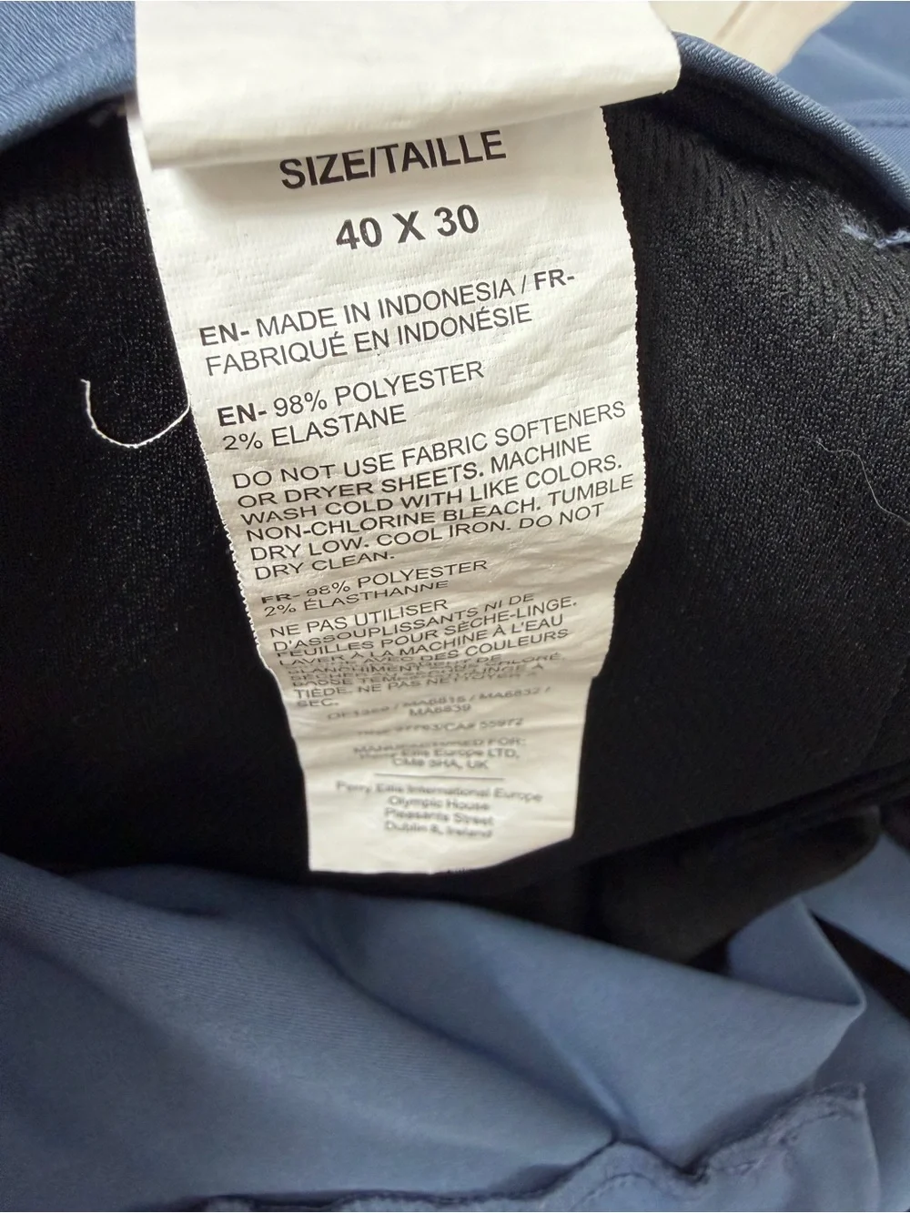 Perry Ellis blue dress trousers